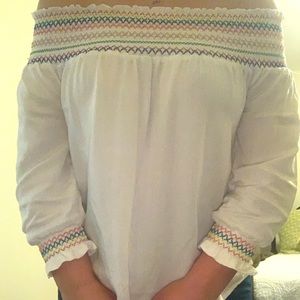 White Off the Shoulder Top